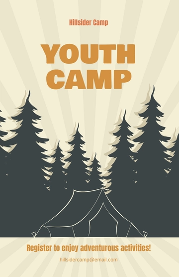 Free Creative Camping Poster Template to Edit Online