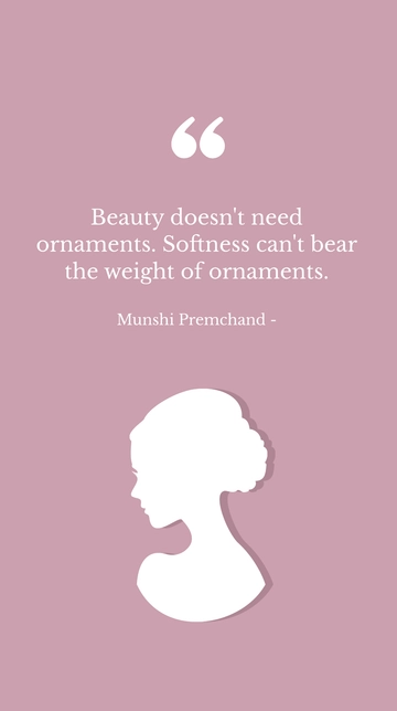 Free Beauty Doesn't Need Ornaments Softness Can't Bear Their Weight Quote Template to Edit Online
