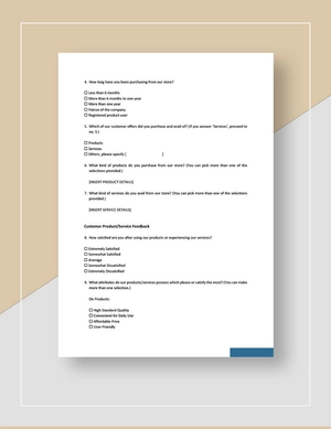Feedback Survey Template Feedback Survey Template