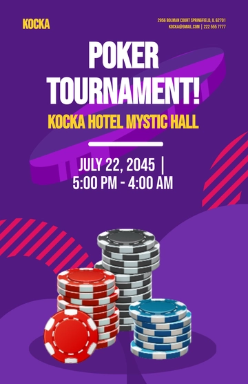 Free Creative Casino Poster Template to Edit Online