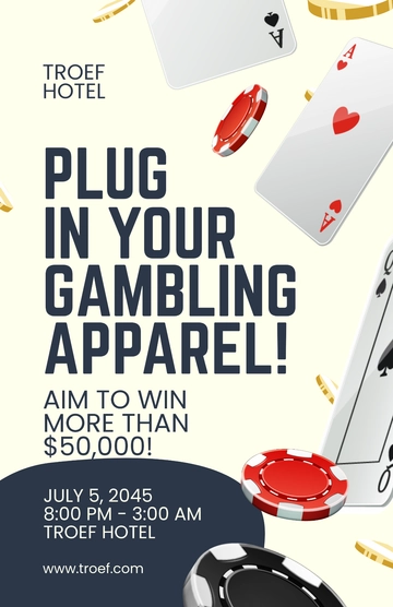Free Modern Casino Poster Template to Edit Online