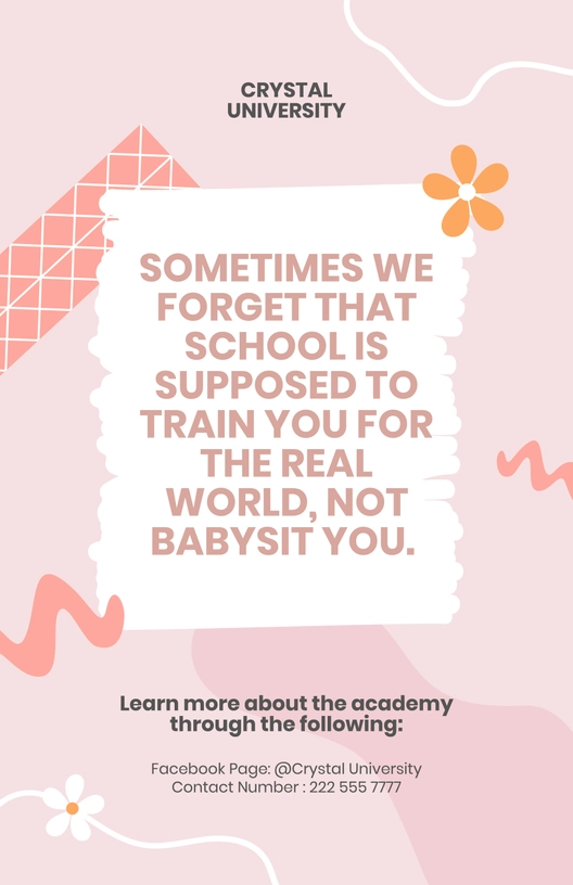 Inspirational Classroom Poster Template