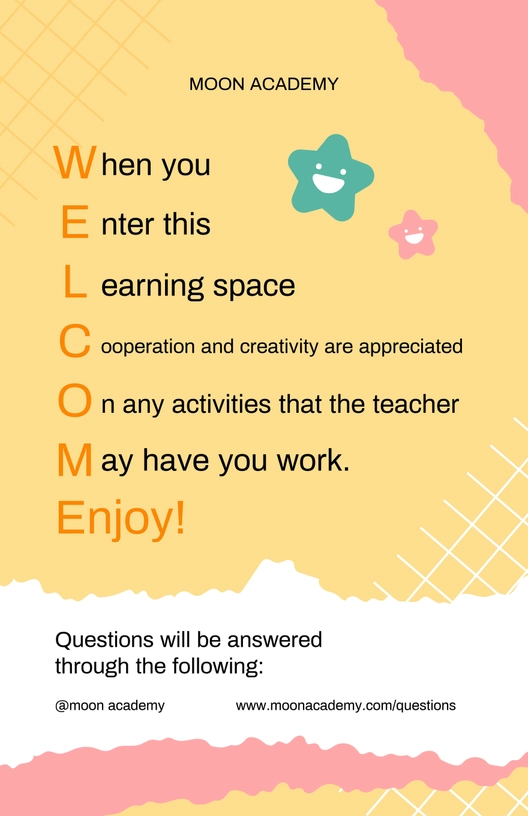 Preschool Classroom Poster Preschool Classroom Poster