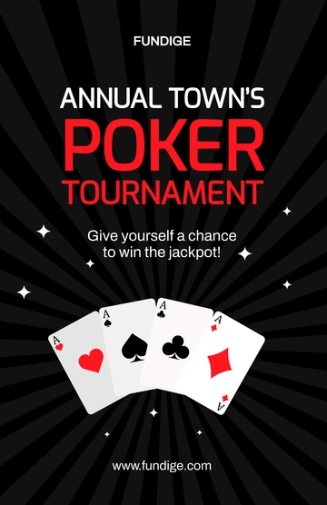 Free Casino Tournament Poster Template to Edit Online