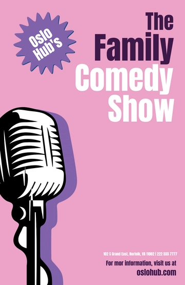 Free Family Comedy Show Poster Template to Edit Online