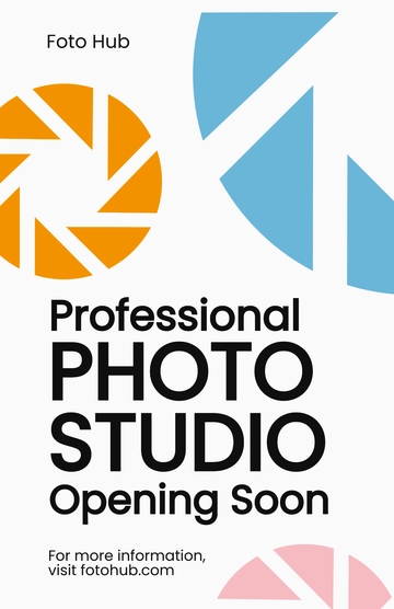 Free Studio Coming Soon Poster Template to Edit Online
