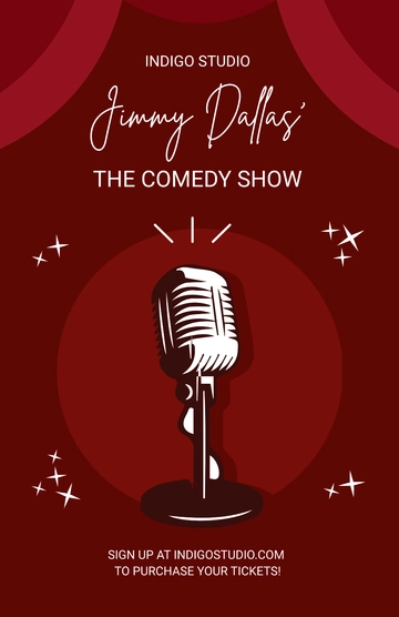 Free Creative Comedy Show Poster Template to Edit Online