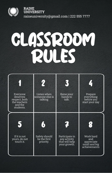 Free Simple Classroom Poster Template to Edit Online