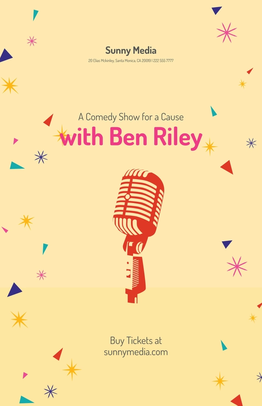 Modern Comedy Show Poster