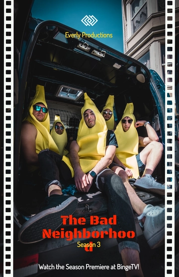 Free Comedy Tv Show Poster Template to Edit Online