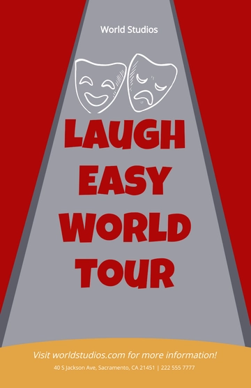 Free Classic Comedy Show Poster Template to Edit Online