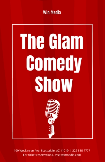 Free Retro Comedy Show Poster Template to Edit Online