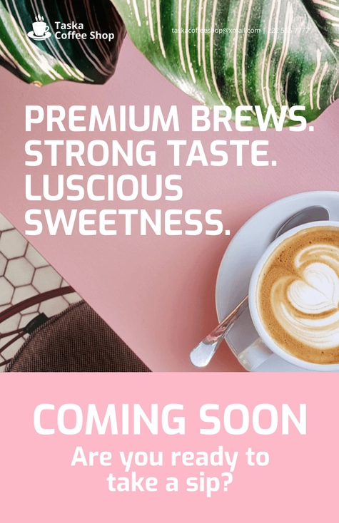 Coffee Shop Coming Soon Poster