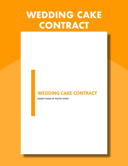 Wedding Cake Contract Template