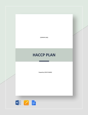 HACCP Plan Template