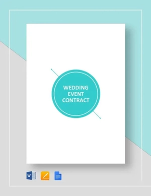 Wedding Event Contract Template