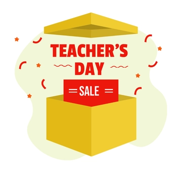 Free Teachers Day Sale Clipart Template to Edit Online