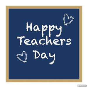 Teachers Day Chalk Design Vector