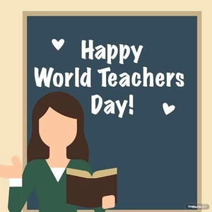 Flat Design Teachers Day Vector