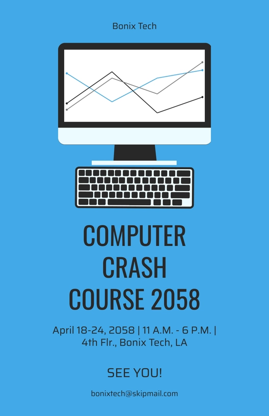 Computer Course Poster Template