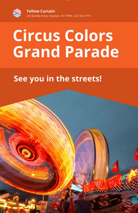 White Circus Poster Template White Circus Poster Template