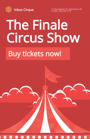 Free Red Circus Poster Template to Edit Online
