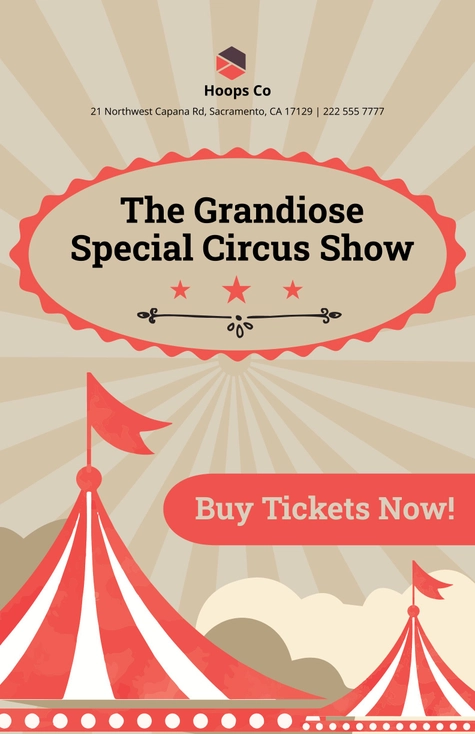 Classic Circus Poster Template Classic Circus Poster Template