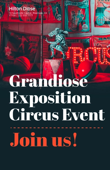 Free Circus Event Poster Template to Edit Online