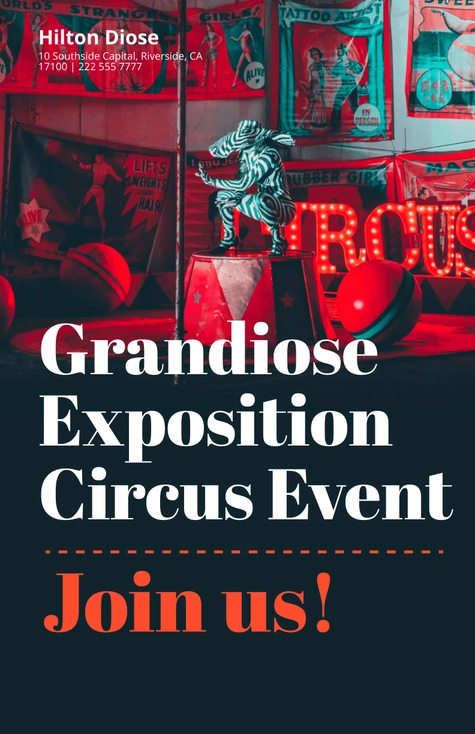 Circus Event Poster Template