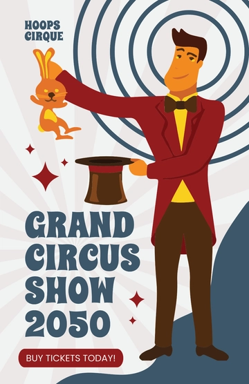 Free Circus Show Poster Template to Edit Online
