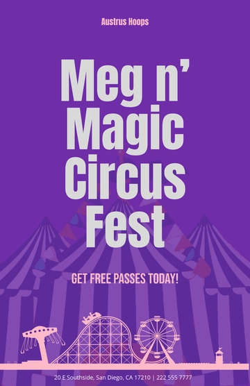 Free Retro Circus Poster Template to Edit Online