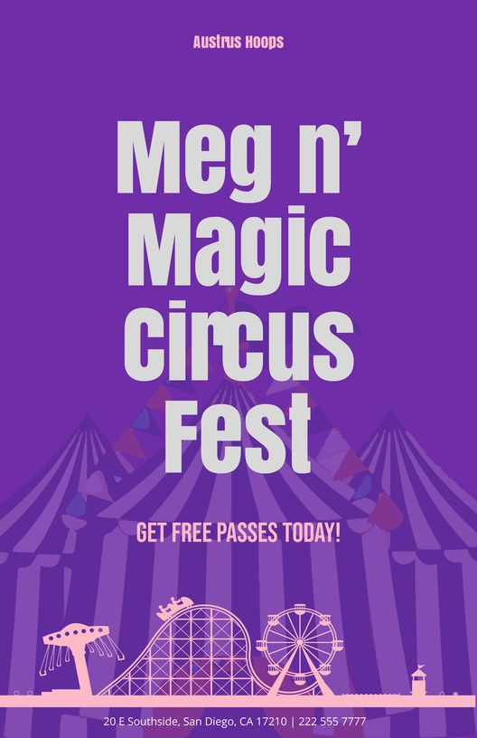 Retro Circus Poster Template