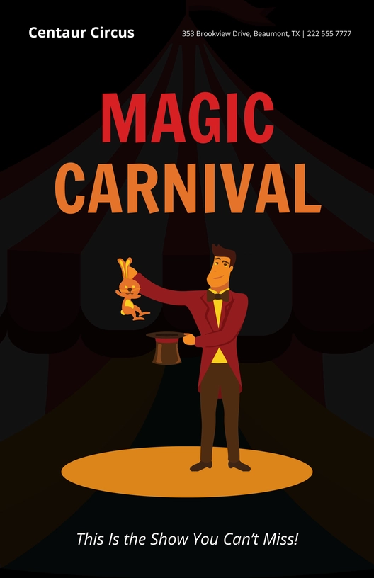 Circus Advertisement Poster