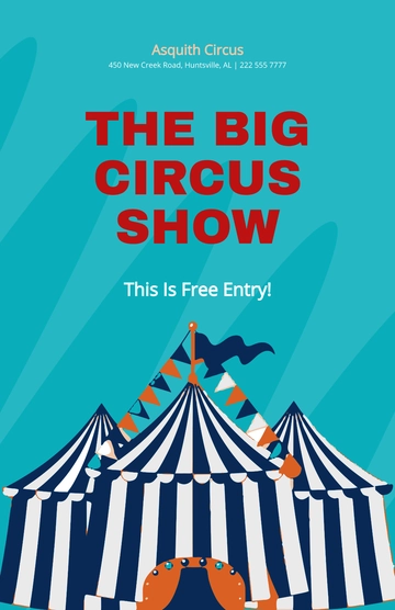 Free Old School Circus Poster Template to Edit Online