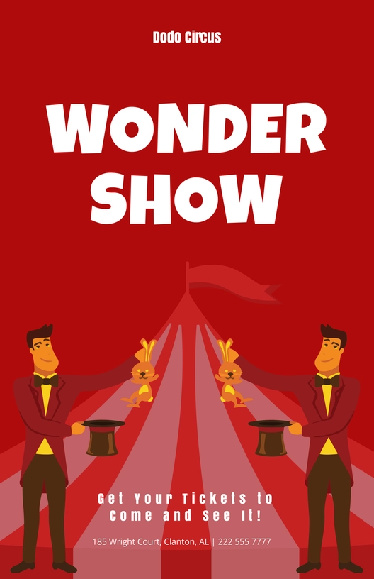 Cartoon Circus Poster Template