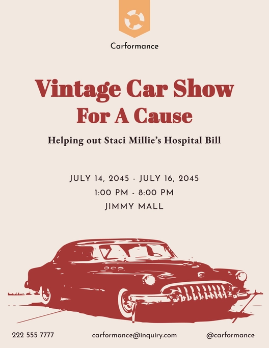Car Show Fundraiser Flyer Template