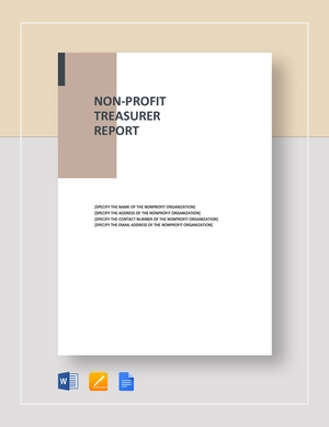 Non Profit Treasurer Report Template Non Profit Treasurer Report Template