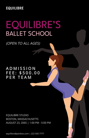 Free Ballet Dance Poster Template to Edit Online