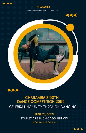 Free Dance Competition Poster Template to Edit Online