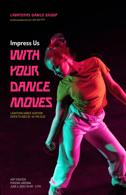 Dance Audition Poster Template
