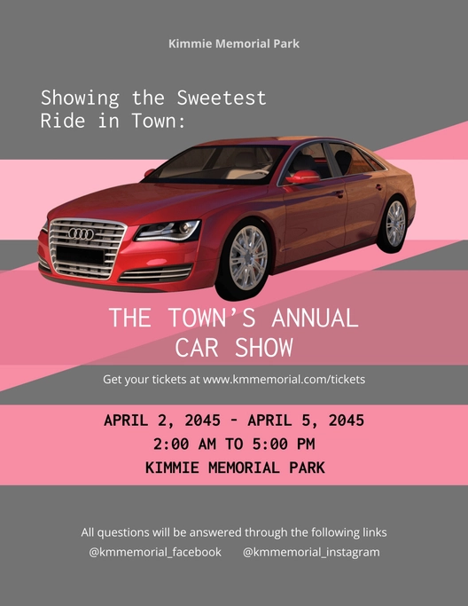 Blank Car Show Flyer