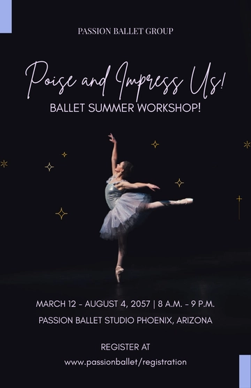 Free Dance Workshop Poster Template to Edit Online