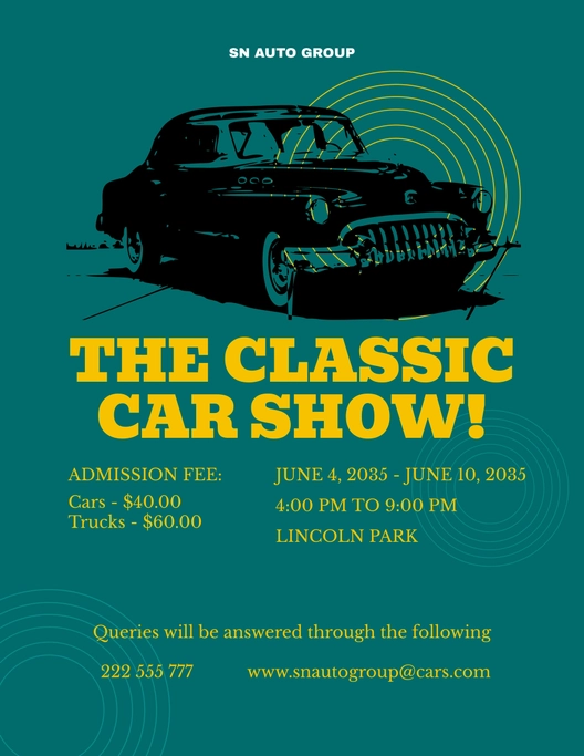 Simple Car Show Flyer