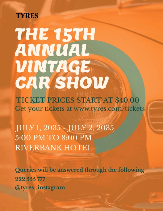 Retro Car Show Flyer Template