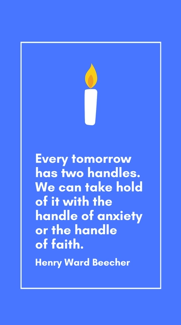 Henry Ward Beecher: Choose Faith Over Anxiety Quote