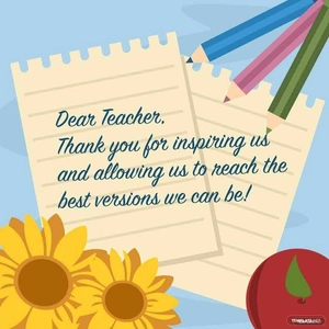Teachers Day Message Vector