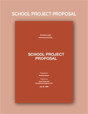 School Project Proposal Template