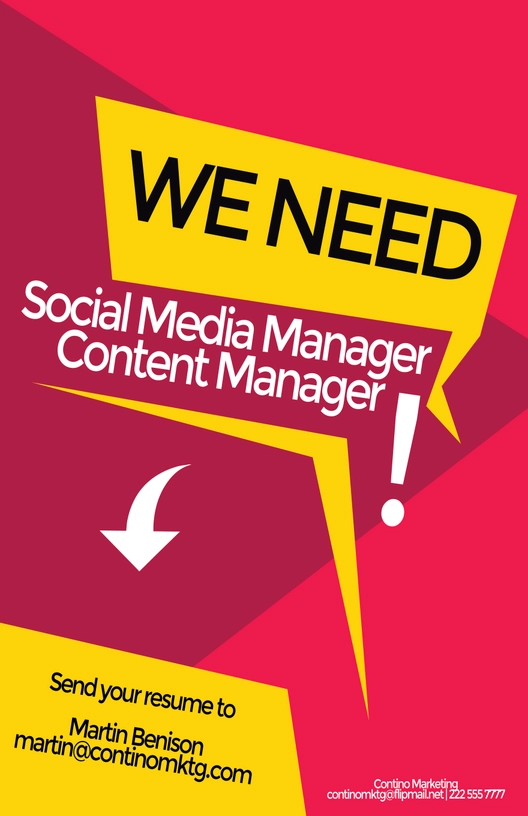 Job Drive Poster Template