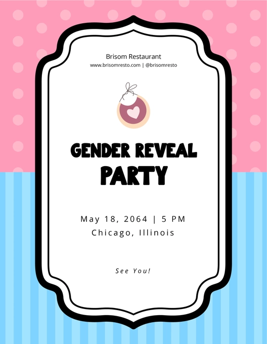 Sample Gender Reveal Flyer