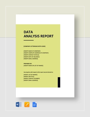Data Analysis Report Template Data Analysis Report Template